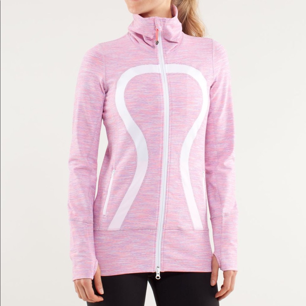 Lululemon In Stride Jacket in Pink Space Dye (size 6)